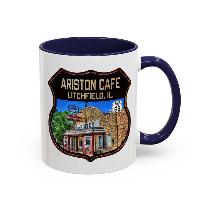Mug Ariston Cafe Route 66 Shield Illinois 11oz
