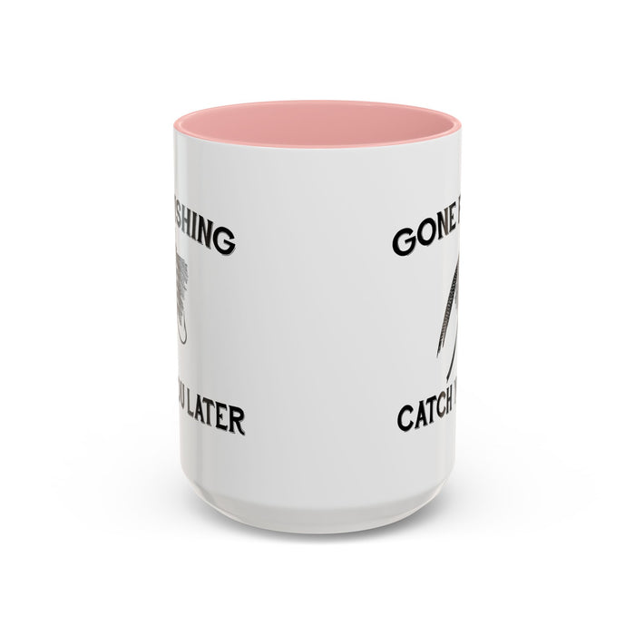 Coffee Mug, Gone Fishing Gift for Dad or Grandpa, Fly Fishing Mug