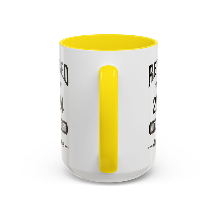 Retirement Mug - Retired 2024 Not My Problem - Coffee Mug - Funny Retirement Gift, Happy Retirement Mug, Colleague Retirement Gift A0037-01 Accent Coffee Mug (11, 15oz)