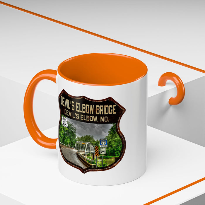 Mug Devil's Elbow Bridge Route 66 Shield Missouri 11oz