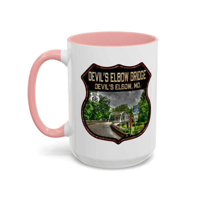 Mug Devil's Elbow Bridge Route 66 Shield Missouri 11oz