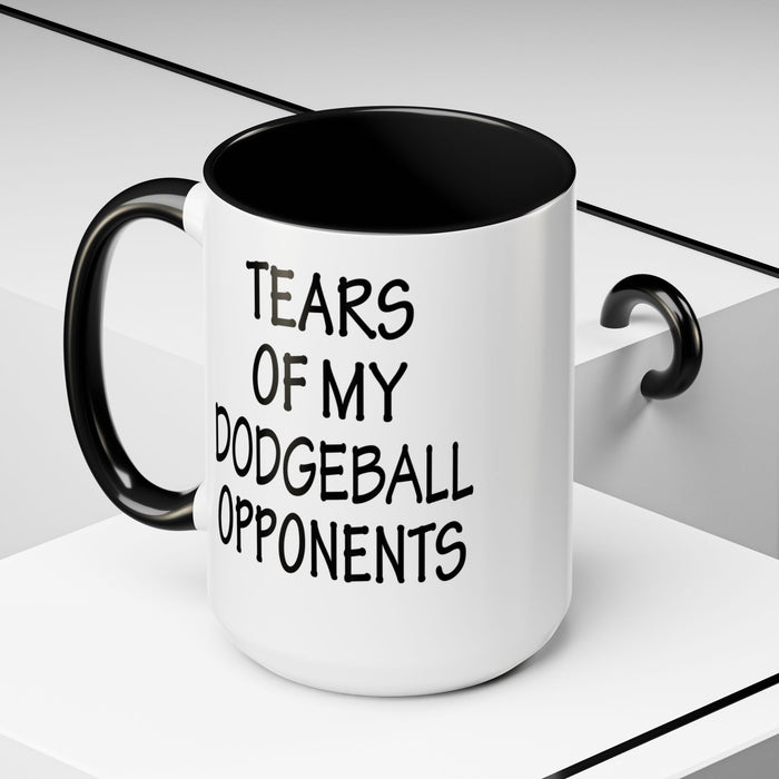 Dodgeball Gift, Dodgeball Coffee Mug, Dodgeball Player Gifts, Tears of My Dodgeball Opponents, Funny Mug, Dodgeball Coach Gift A0075-025A Accent Coffee Mug (11, 15oz)