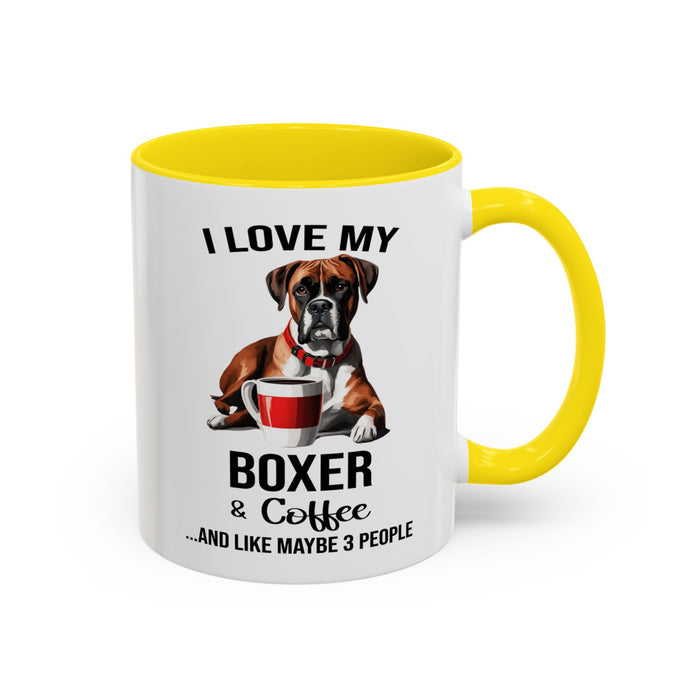 Boxer Lover Mug, Boxer Lover Gift, Coffee Mug, Boxer Mug, Boxer Gift, Boxer Owner Gift, Boxer Owner Mug, Dob Lover Gift, Dog Mug A0023-015 Accent Coffee Mug (11, 15oz)