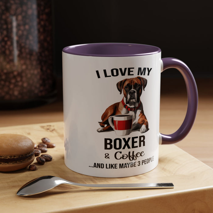 Boxer Lover Mug, Boxer Lover Gift, Coffee Mug, Boxer Mug, Boxer Gift, Boxer Owner Gift, Boxer Owner Mug, Dob Lover Gift, Dog Mug A0023-015 Accent Coffee Mug (11, 15oz)