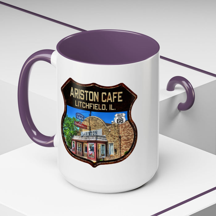 Mug Ariston Cafe Route 66 Shield Illinois 11oz