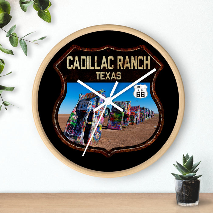 Wall Clock Cadillac Ranch Route 66 Shield Route 66 Gift