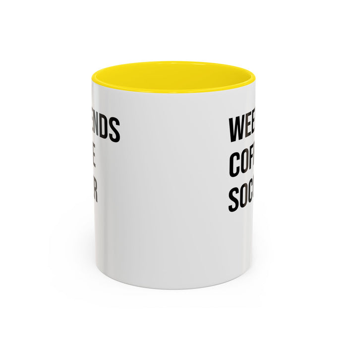 Weekend Coffee Soccer Mug, Soccer Mug, Soccer Mom Mug, Mug for Women, Game Day Soccer Mug A0009-002A