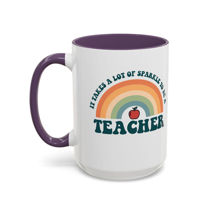Gift for Teacher - Sparkle Teacher Mug - Unique Teacher Appreciation Gift 11-A0005-001A