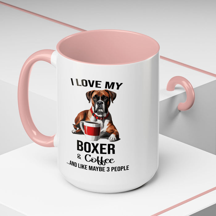 Boxer Lover Mug, Boxer Lover Gift, Coffee Mug, Boxer Mug, Boxer Gift, Boxer Owner Gift, Boxer Owner Mug, Dob Lover Gift, Dog Mug A0023-015 Accent Coffee Mug (11, 15oz)