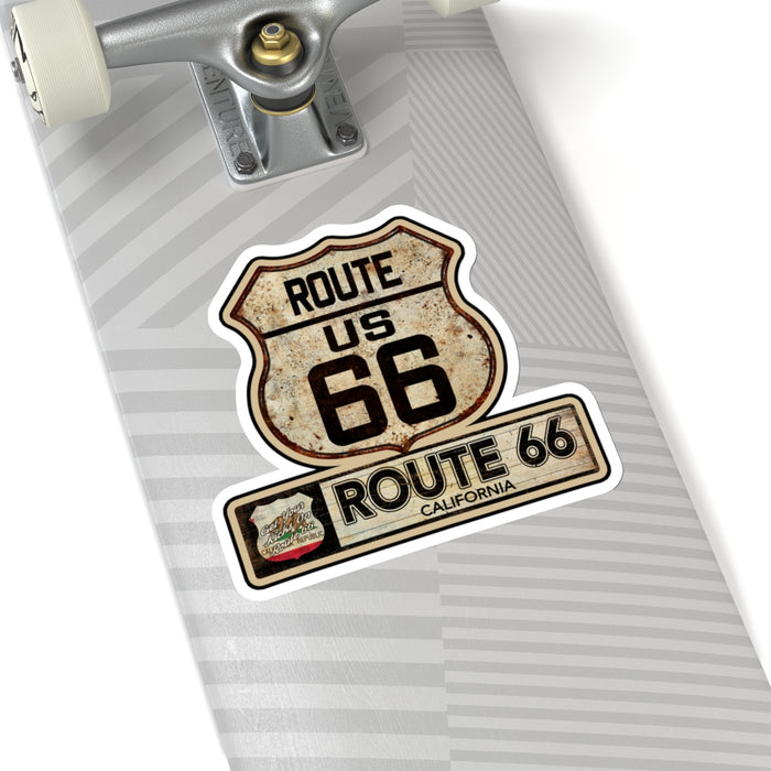 Vintage California Route 66 Shield Sticker - Travel Souvenir Kiss-Cut Stickers