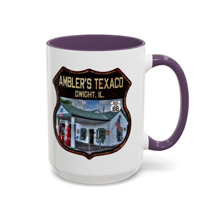 Mug Amblers Texaco Service Station Route 66 Shield Illinois 11oz