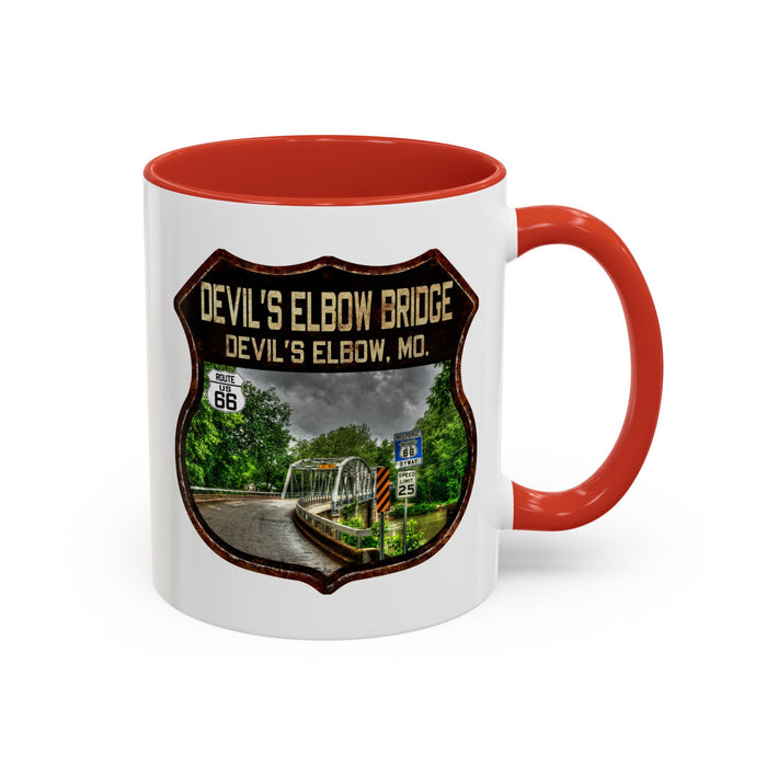 Mug Devil's Elbow Bridge Route 66 Shield Missouri 11oz