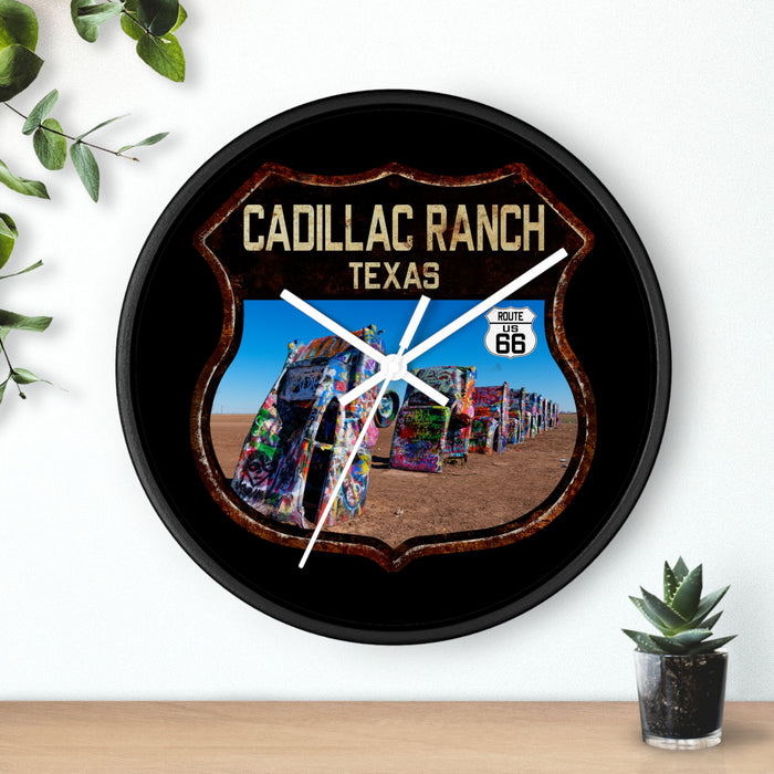 Wall Clock Cadillac Ranch Route 66 Shield Route 66 Gift