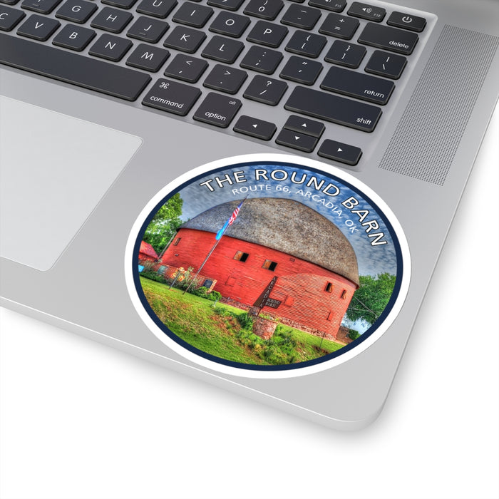 Sticker The Round Barn on Route 66 Arcadia Oklahoma Kiss-Cut Stickers