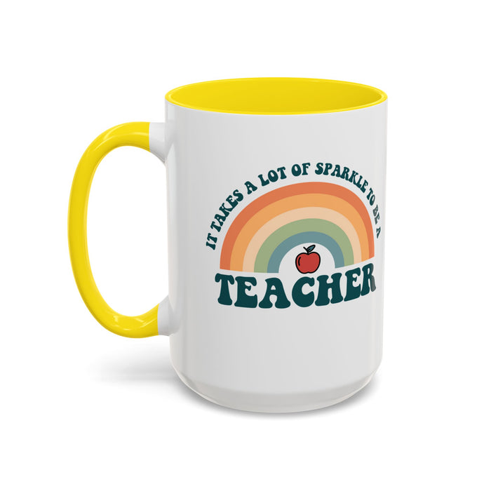 Gift for Teacher - Sparkle Teacher Mug - Unique Teacher Appreciation Gift 11-A0005-001A