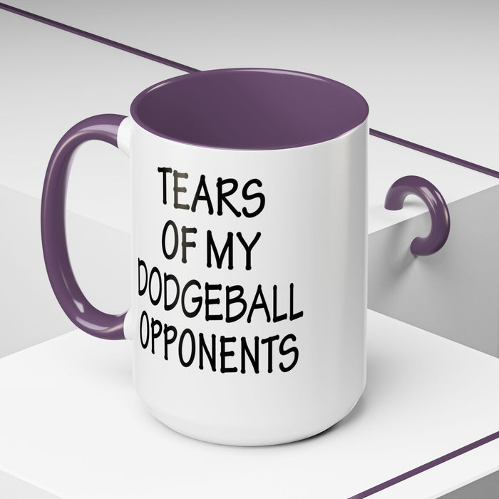 Dodgeball Gift, Dodgeball Coffee Mug, Dodgeball Player Gifts, Tears of My Dodgeball Opponents, Funny Mug, Dodgeball Coach Gift A0075-025A Accent Coffee Mug (11, 15oz)