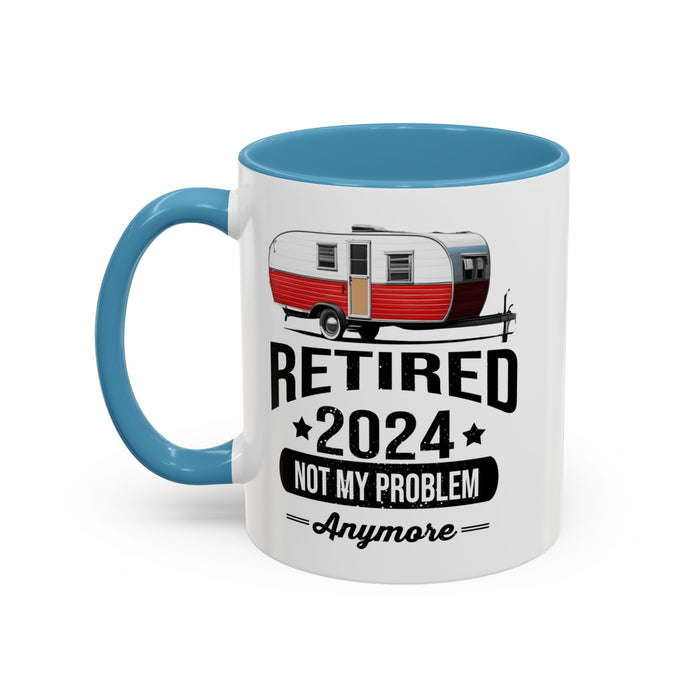 Retirement Mug - Retirement Camping - Coffee Mug - Funny Retirement Gift, Happy Retirement Mug, Fishing Retirement Gift A0037-02 Accent Coffee Mug (11, 15oz)