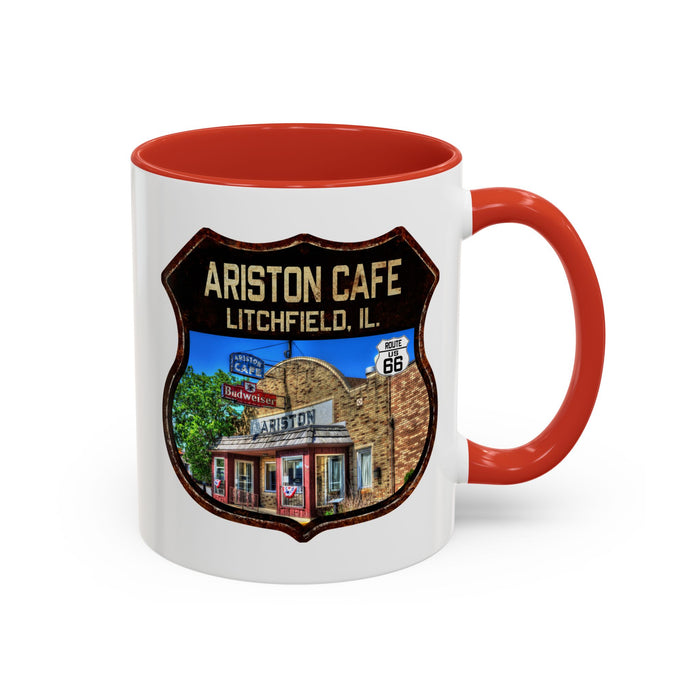 Mug Ariston Cafe Route 66 Shield Illinois 11oz