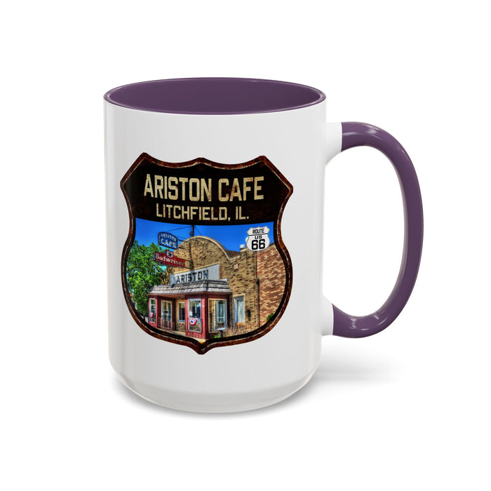 Mug Ariston Cafe Route 66 Shield Illinois 11oz