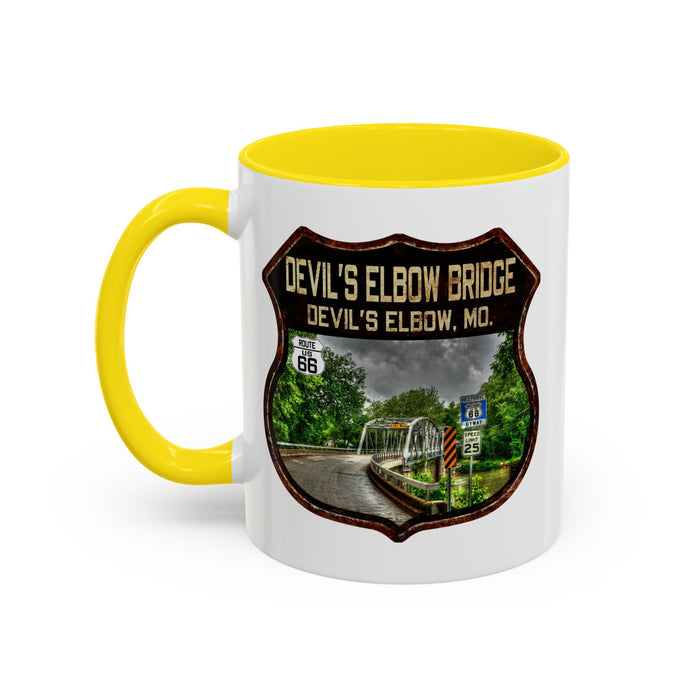 Mug Devil's Elbow Bridge Route 66 Shield Missouri 11oz