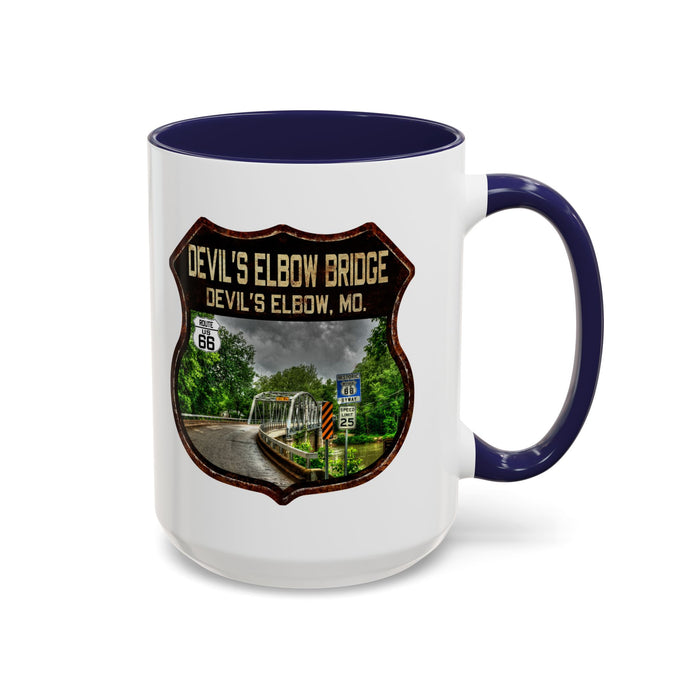 Mug Devil's Elbow Bridge Route 66 Shield Missouri 11oz