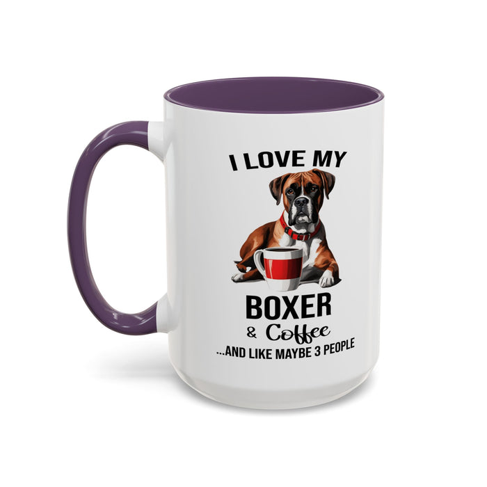 Boxer Lover Mug, Boxer Lover Gift, Coffee Mug, Boxer Mug, Boxer Gift, Boxer Owner Gift, Boxer Owner Mug, Dob Lover Gift, Dog Mug A0023-015 Accent Coffee Mug (11, 15oz)