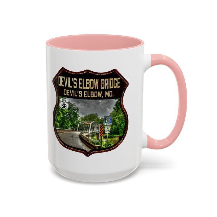 Mug Devil's Elbow Bridge Route 66 Shield Missouri 11oz