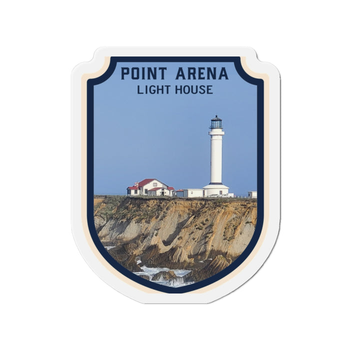 Point Arena Light House Badge Die-Cut Magnets