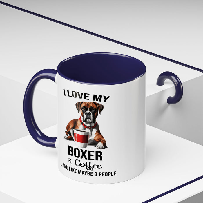 Boxer Lover Mug, Boxer Lover Gift, Coffee Mug, Boxer Mug, Boxer Gift, Boxer Owner Gift, Boxer Owner Mug, Dob Lover Gift, Dog Mug A0023-015 Accent Coffee Mug (11, 15oz)