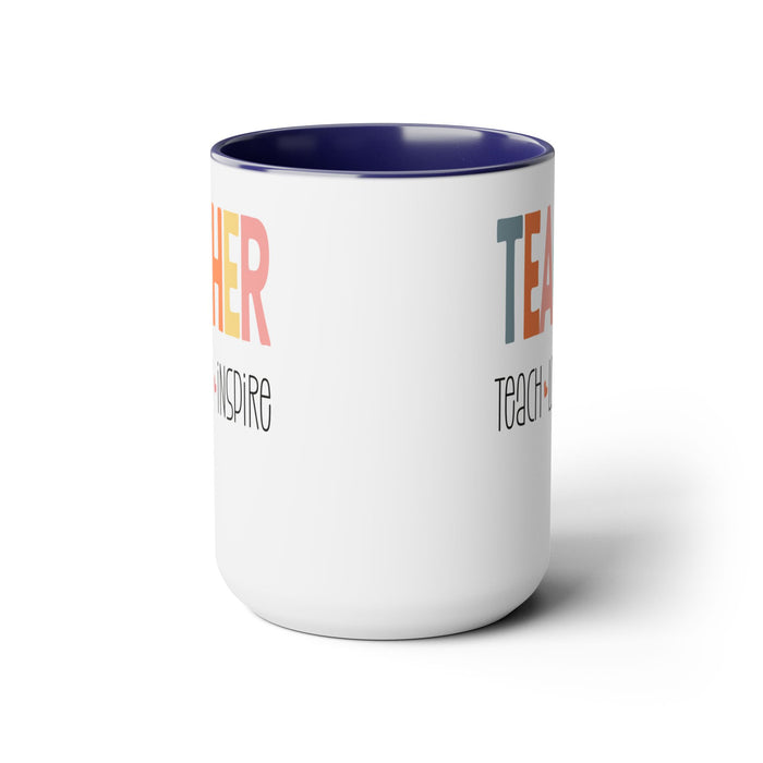 Teach Love Inspire - Ceramic Coffee Mug, Coffee Cup, Teacher Mug, Teacher Travel Mug, Teacher Appreciation Gift