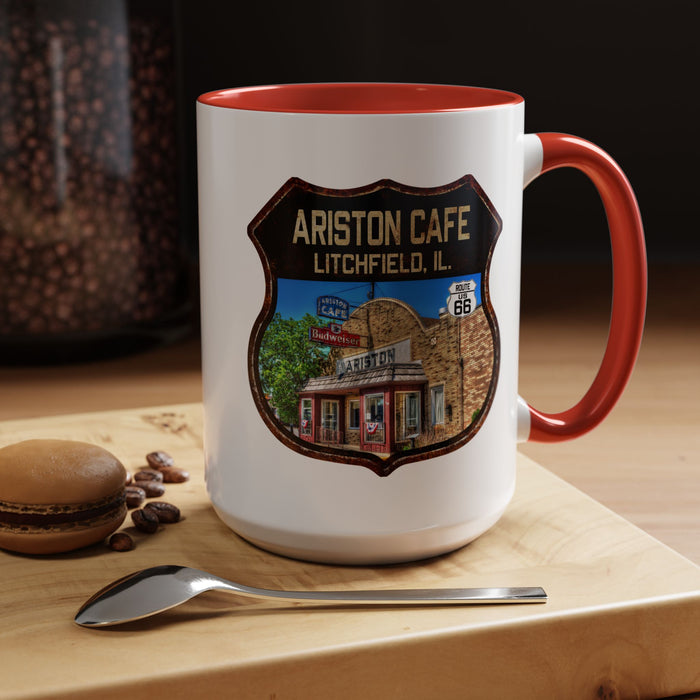 Mug Ariston Cafe Route 66 Shield Illinois 11oz