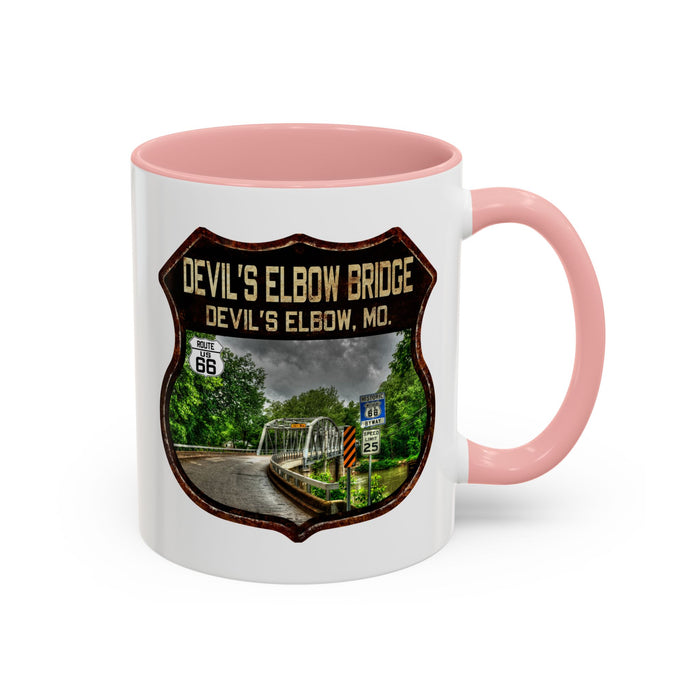 Mug Devil's Elbow Bridge Route 66 Shield Missouri 11oz