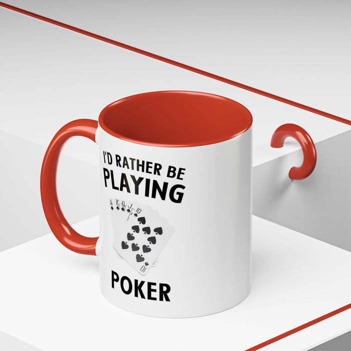 Funny Card Player Mug. Poker Mug. Card Player Gift. Poker Gift. Poker Player Coffee Mug. Poker Expert Mug. Poker Expert Gift Accent Coffee Mug (11, 15oz)