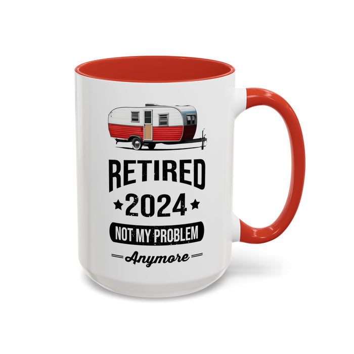 Retirement Mug - Retirement Camping - Coffee Mug - Funny Retirement Gift, Happy Retirement Mug, Fishing Retirement Gift A0037-02 Accent Coffee Mug (11, 15oz)