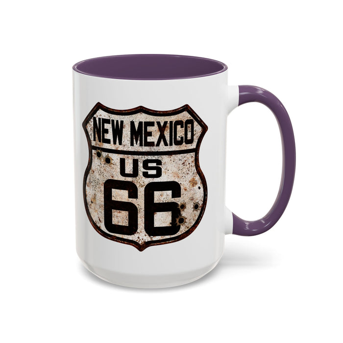 Mug Vintage Rusty Route 66 Highway Shield New Mexico Route 66 Gift 11oz, 15oz