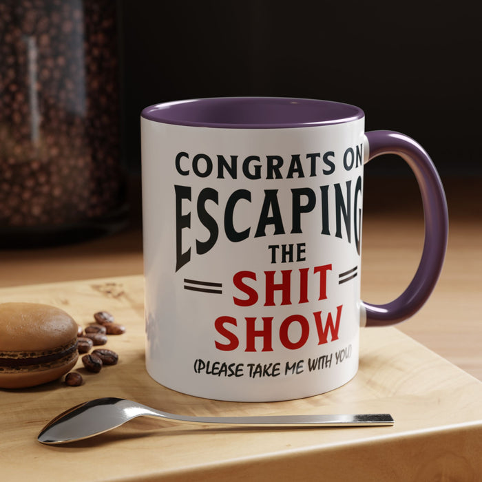 Funny Retirement Gift, Funny Coworker Leaving Gift, Going Away Co Worker, Goodbye Farewell, Retirement Mug, New Job, Leaving Job A0037-006 Accent Coffee Mug (11, 15oz)