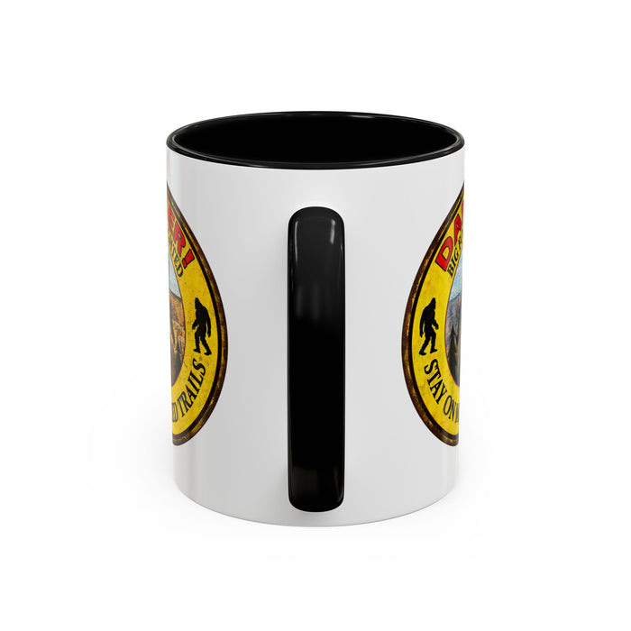 Big Foot Mug Danger Big Foot Sighted - Funny Yeti Gift Accent Coffee Mug (11, 15oz)