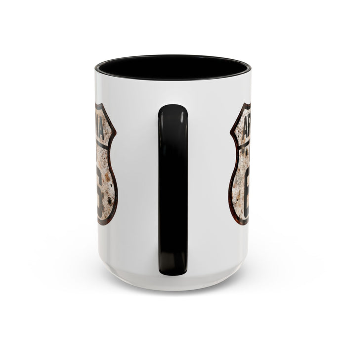 Mug Vintage Rusty Route 66 Highway Shield Arizona 11oz, 15oz