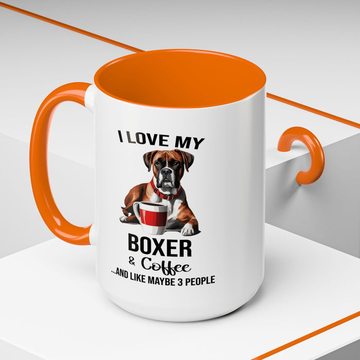Boxer Lover Mug, Boxer Lover Gift, Coffee Mug, Boxer Mug, Boxer Gift, Boxer Owner Gift, Boxer Owner Mug, Dob Lover Gift, Dog Mug A0023-015 Accent Coffee Mug (11, 15oz)
