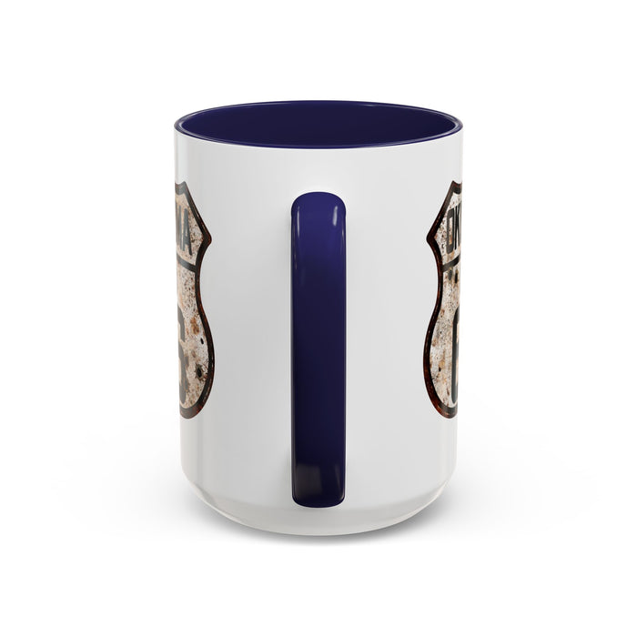 Mug Vintage Rusty Route 66 Highway Shield Oklahoma Route 66 Gift 11oz, 15oz