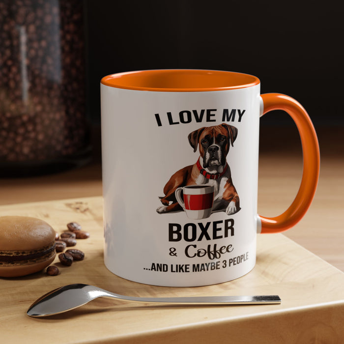 Boxer Lover Mug, Boxer Lover Gift, Coffee Mug, Boxer Mug, Boxer Gift, Boxer Owner Gift, Boxer Owner Mug, Dob Lover Gift, Dog Mug A0023-015 Accent Coffee Mug (11, 15oz)