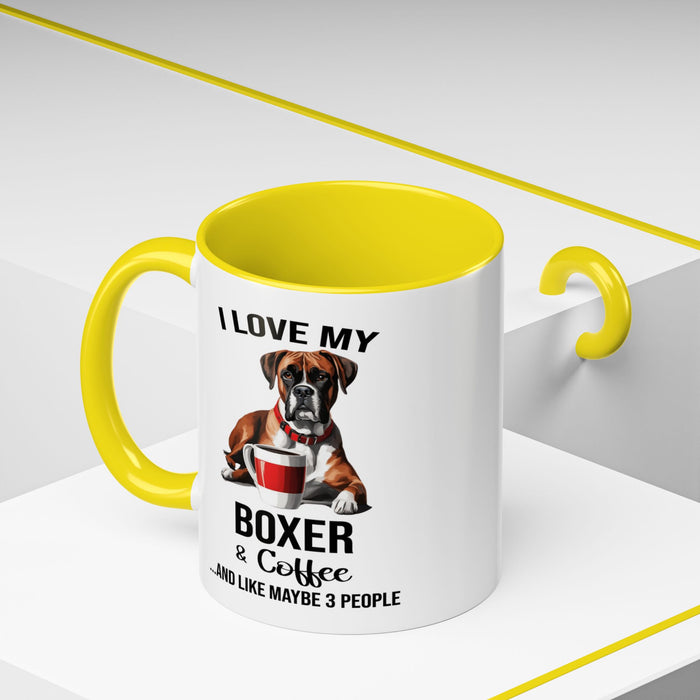 Boxer Lover Mug, Boxer Lover Gift, Coffee Mug, Boxer Mug, Boxer Gift, Boxer Owner Gift, Boxer Owner Mug, Dob Lover Gift, Dog Mug A0023-015 Accent Coffee Mug (11, 15oz)
