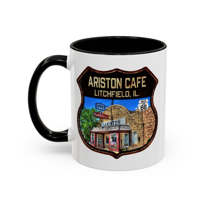 Mug Ariston Cafe Route 66 Shield Illinois 11oz