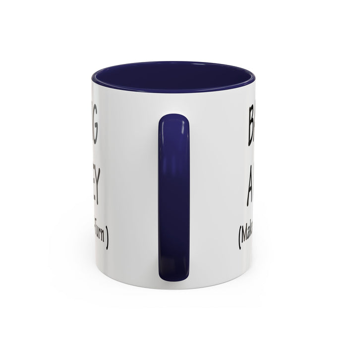 Coffee Mug: "Bang a Uey" Funny Boston Slang for Make a U-Turn Gift, Tea Cup, Ceramic Drinkware, Novelty Souvenir, Kitchen Decor