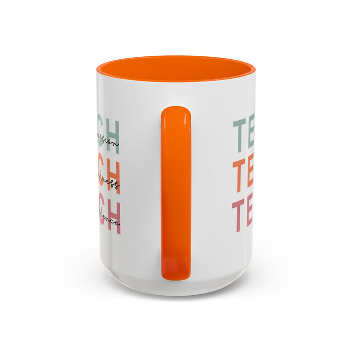 Inspirational Teacher Mug: Teach Kindness, Compassion, ConfidencevAccent Coffee Mug (11, 15oz)