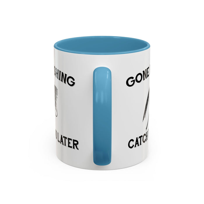 Coffee Mug, Gone Fishing Gift for Dad or Grandpa, Fly Fishing Mug