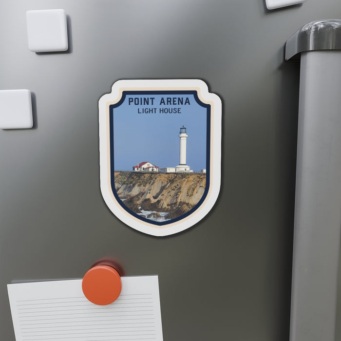 Point Arena Light House Badge Die-Cut Magnets