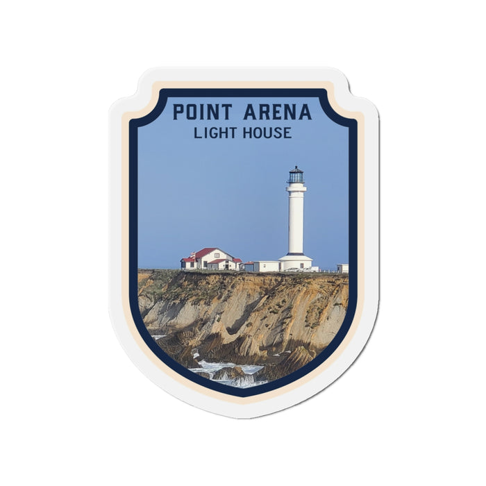 Point Arena Light House Badge Die-Cut Magnets