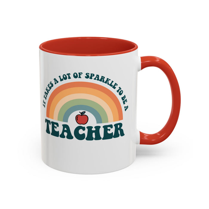 Gift for Teacher - Sparkle Teacher Mug - Unique Teacher Appreciation Gift 11-A0005-001A