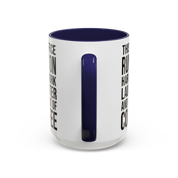 Office Coffee Mug, Runs on Coffee, Gift for him / her, Colleague Mug, Gift Idea for Office Workers, Office Mug, Colleague Gift Mug A0022-002 Accent Coffee Mug (11, 15oz)